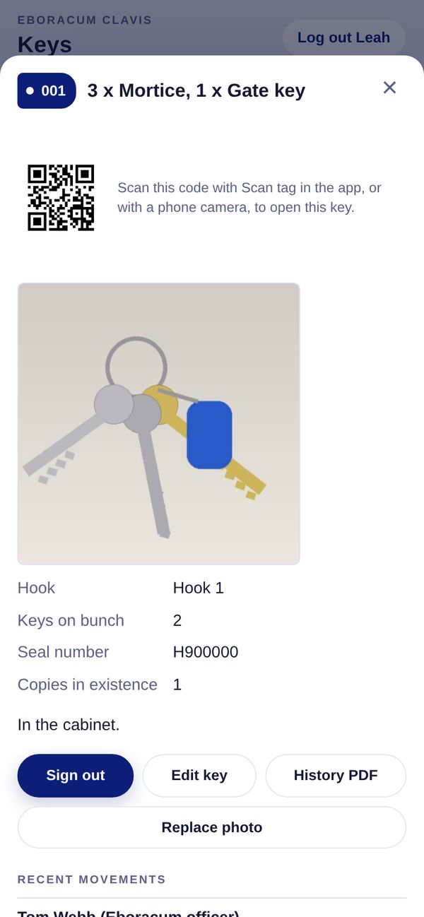 Key record on phone