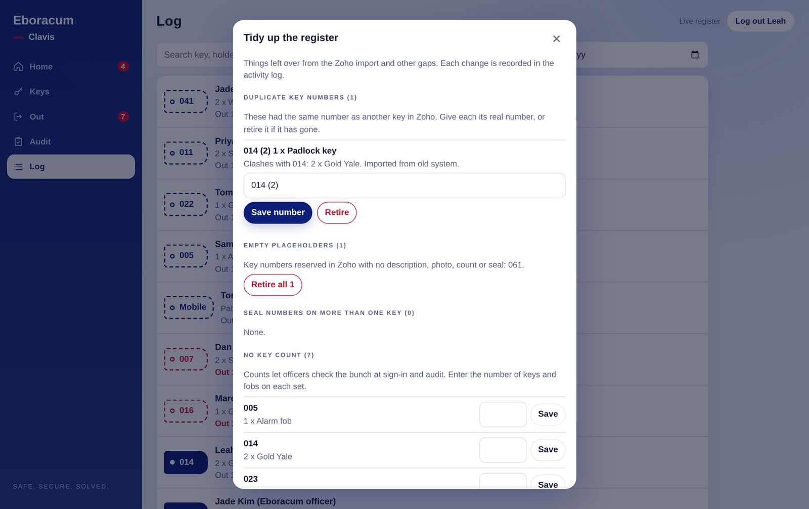 Tidy up the register screen on desktop