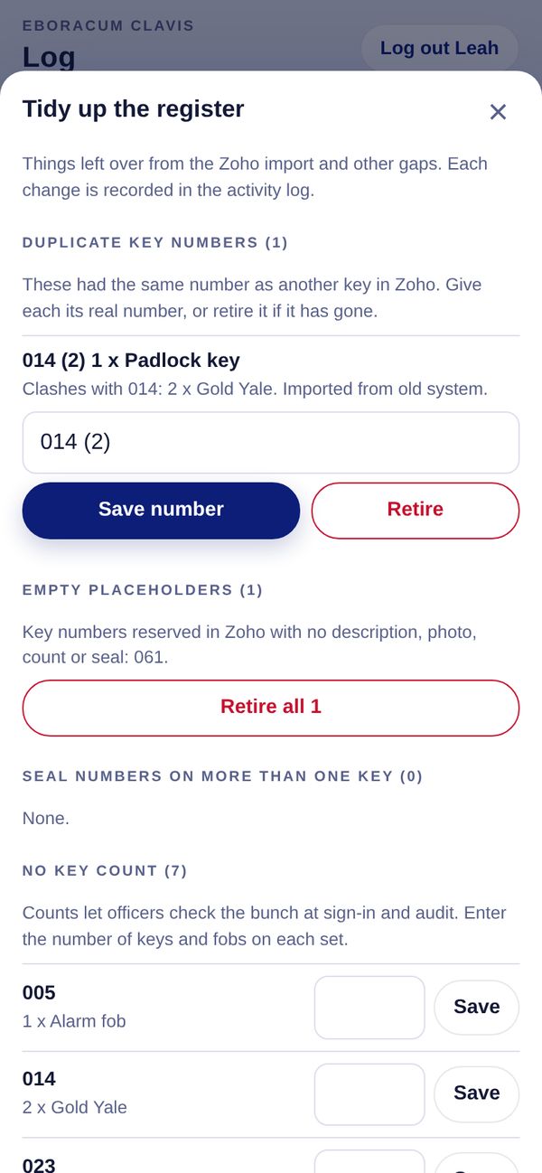 Tidy up the register screen on phone